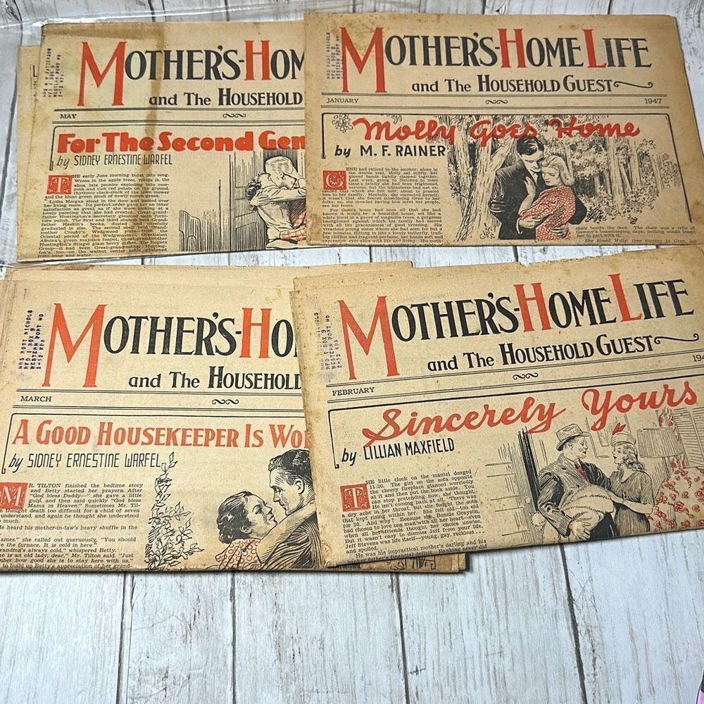Mothers Home Life and the Household Guest Lot of 5 Vintage‎ Newspapers